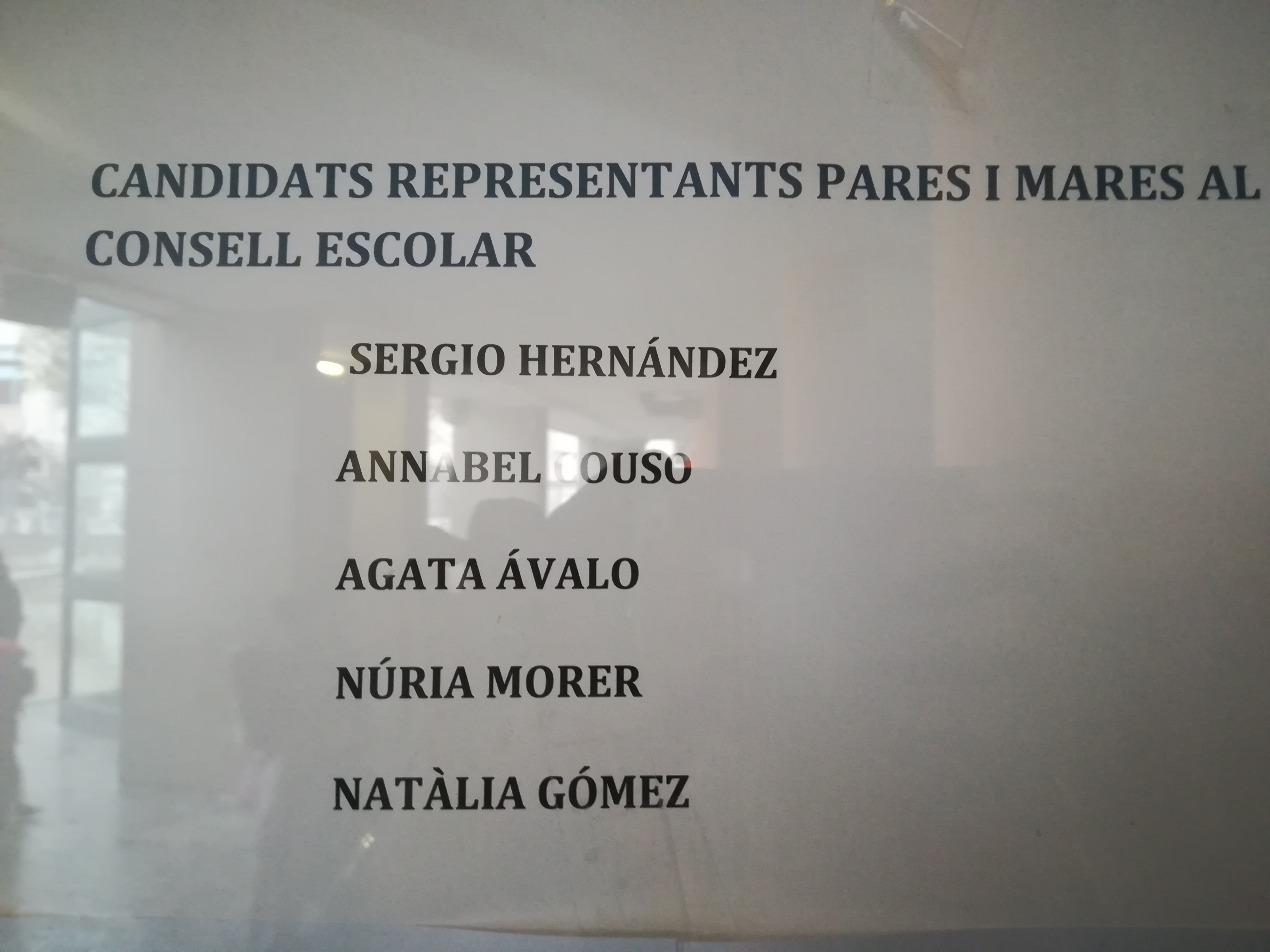 Candidats representant consell escolar